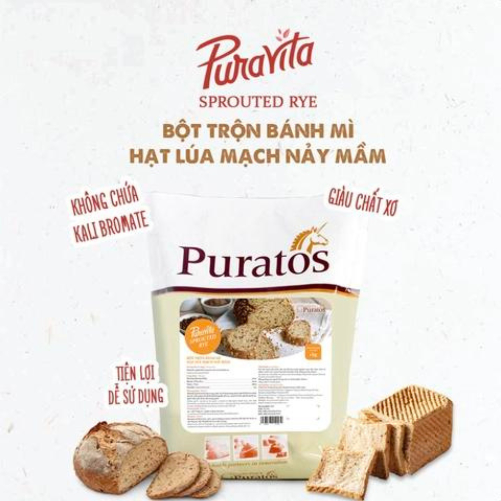 Bột trộn bánh mì hạt lúa mạch nảy mầm 